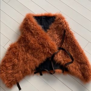 Shearling Anne demeulemeester shrug  wrap shawl